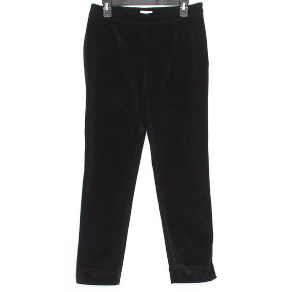 J Jill Womens Pants Corduroy Preppy Academia Minimalist Career Black Size 6 HC - Picture 1 of 2